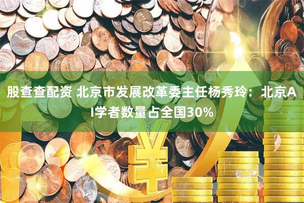 股查查配资 北京市发展改革委主任杨秀玲：北京AI学者数量占全国30%